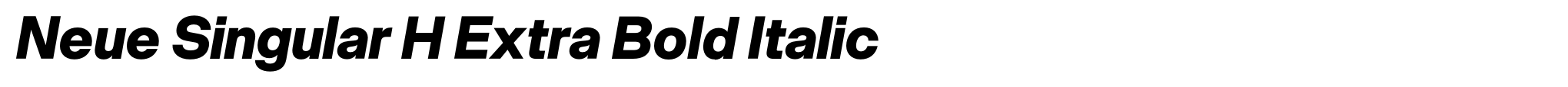 Neue Singular H Extra Bold Italic image